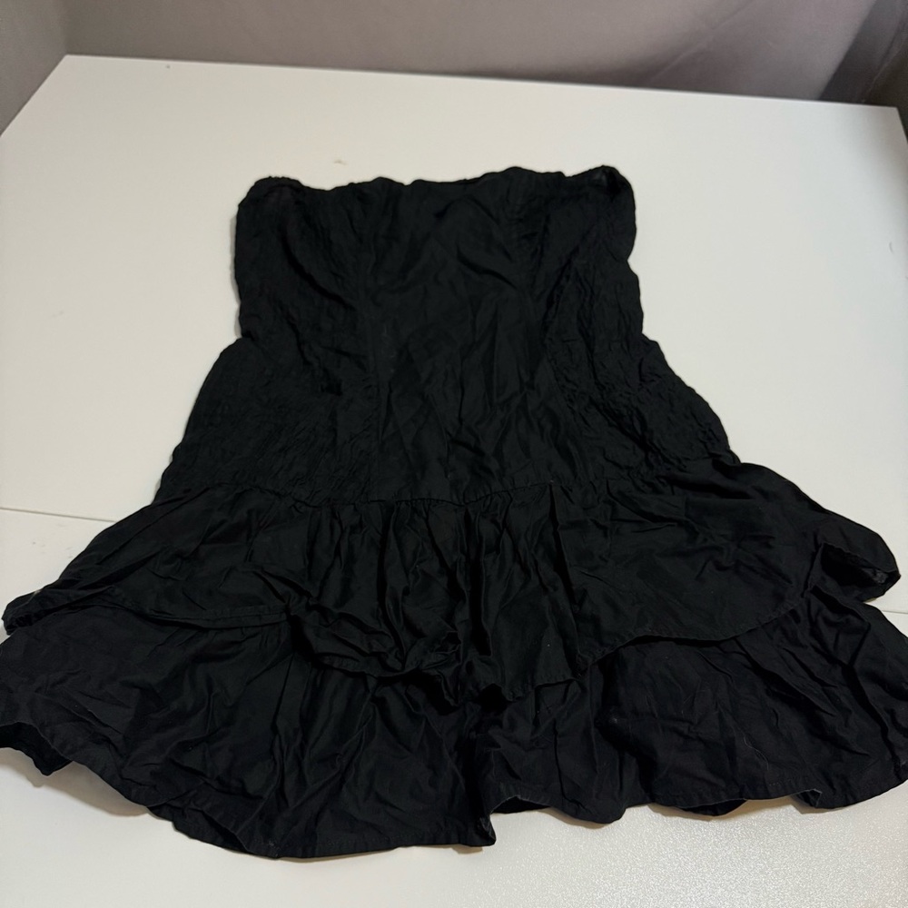 French Connection Black Strapless Ruffled Dress - Picture 5 of 5